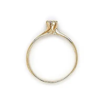 Gold Verlobungsring mit Zirkon