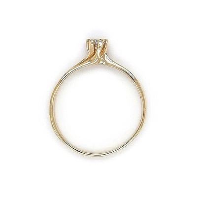 Gold Verlobungsring mit Zirkon