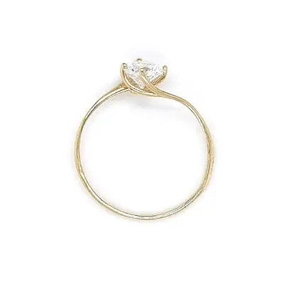 Gold Verlobungsring mit Zirkon