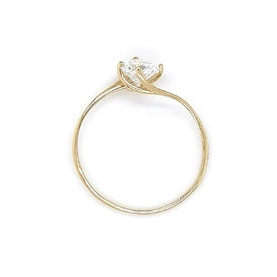 Gold Verlobungsring mit Zirkon