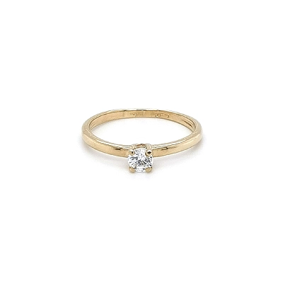 Gold Verlobungsring mit Zirkon