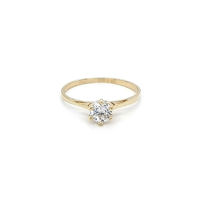 Gold Verlobungsring mit Zirkon