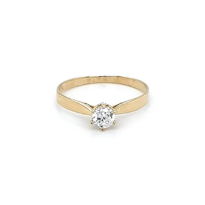 Gold Verlobungsring mit Zirkon