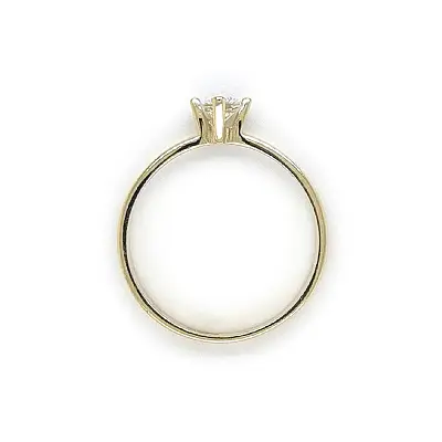 Gold Verlobungsring mit Zirkon