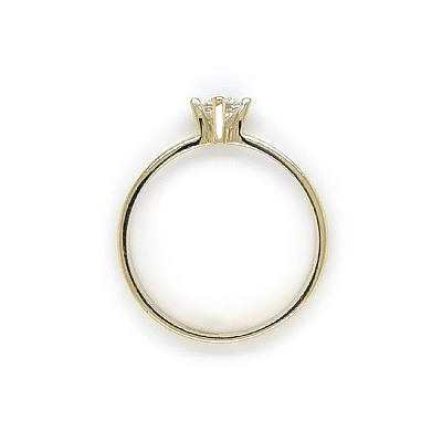 Gold Verlobungsring mit Zirkon