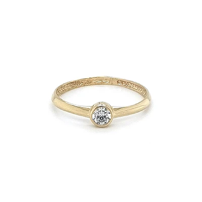 Gold Verlobungsring mit Zirkon