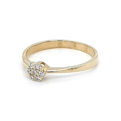 Goldring mit Zirkonen