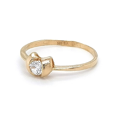 Goldring mit Zirkon