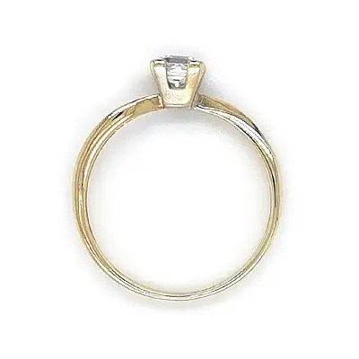 Gold Verlobungsring mit Zirkon