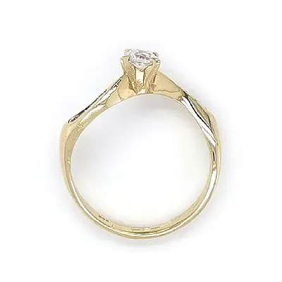 Gold Verlobungsring mit Zirkonen