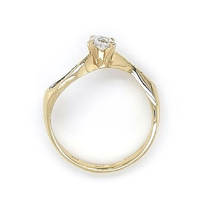 Gold Verlobungsring mit Zirkonen