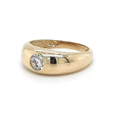 Goldring mit Zirkon