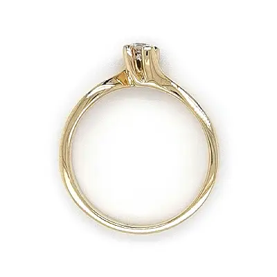 Gold Verlobungsring mit Zirkon