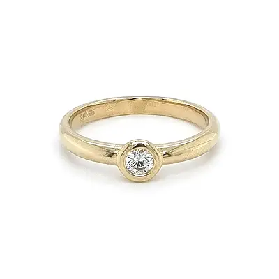 Gold Verlobungsring mit Zirkon