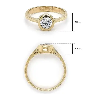 Gold Verlobungsring mit Zirkon