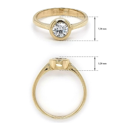 Gold Verlobungsring mit Zirkon