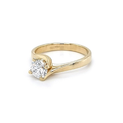 Gold Verlobungsring mit Zirkon