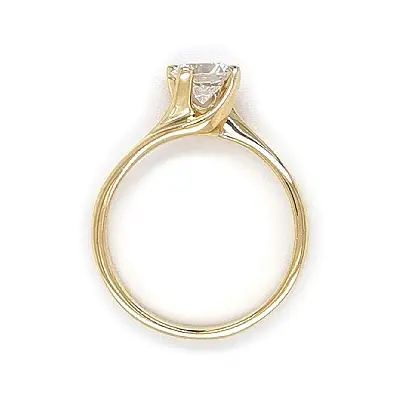 Gold Verlobungsring mit Zirkon