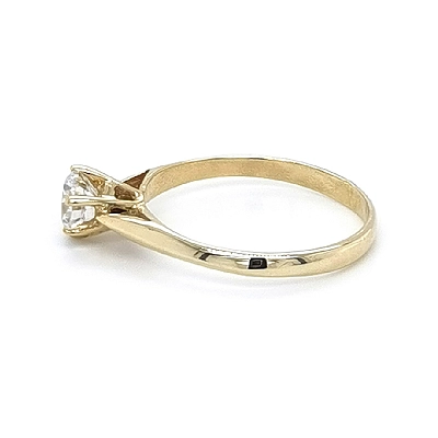 Gold Verlobungsring mit Zicron