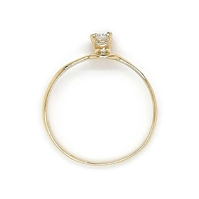 Gold Verlobungsring mit Zirkon