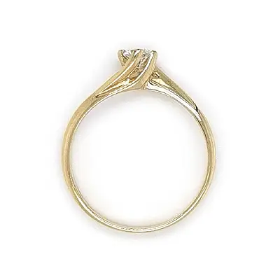 Gold Verlobungsring mit Zirkon