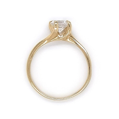 Gold Verlobungsring mit Zirkon