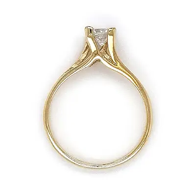 Gold Verlobungsring mit Zirkon