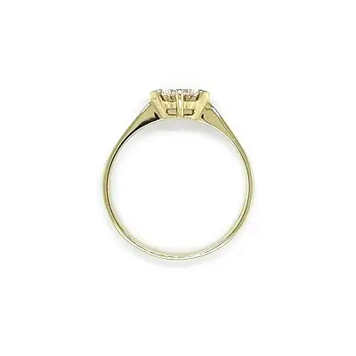 Gold Verlobungsring mit Zirkon