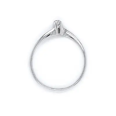 Verlobungsring mit Zirkon aus Weißgold