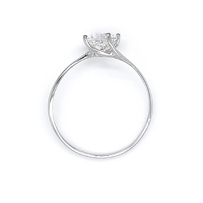 Verlobungsring mit Zirkon aus Weißgold