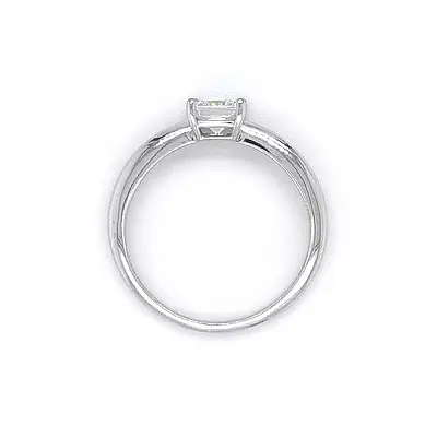 Verlobungsring mit Zirkon aus Weißgold