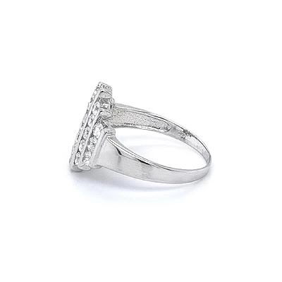 Ring mit Zirkonen aus Weißgold