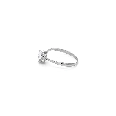 Verlobungsring mit Zirkon aus Weißgold