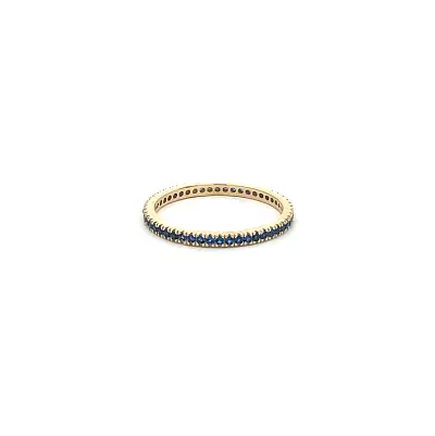Goldring mit blauen Steinen Ewigkeit