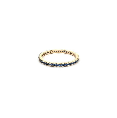 Goldring mit blauen Steinen Ewigkeit