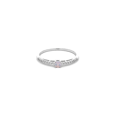 Goldring mit lila Stein