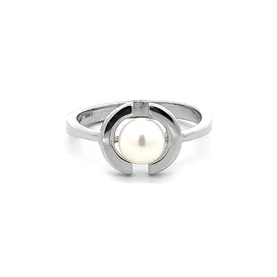 Ring mit Weißgoldperle