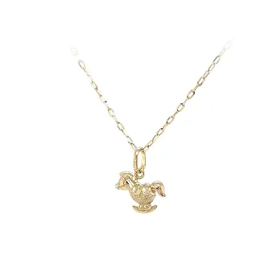 Eleganter Schaukelpferd-Anhänger aus Gold in glänzender und matter Ausführung