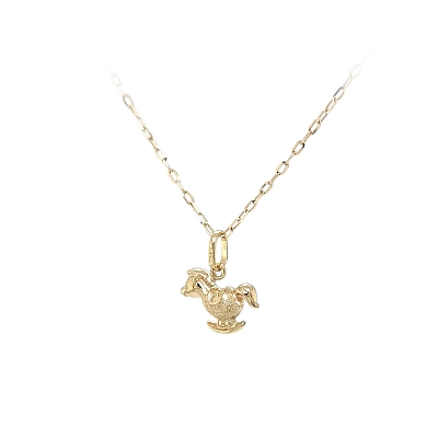 Eleganter Schaukelpferd-Anhänger aus Gold in glänzender und matter Ausführung