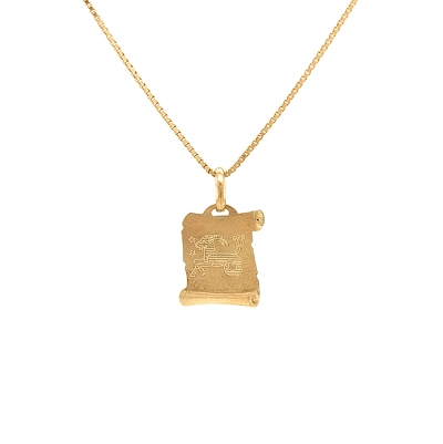 Gold-Anhänger Zeichen des Steinbocks