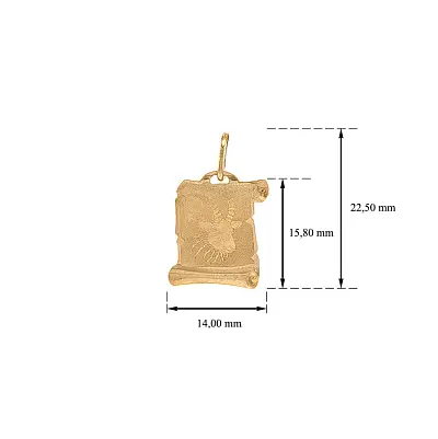 Gold-Anhänger Zeichen des Steinbocks