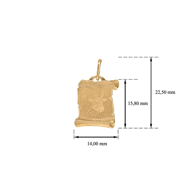 Gold-Anhänger Zeichen des Steinbocks