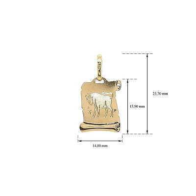 Gold-Anhänger Zeichen des Stiers