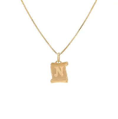 Gold-Anhänger Buchstabe N