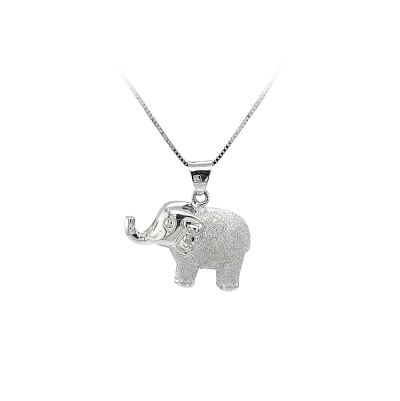 Anhänger Elefant mit Weißgold