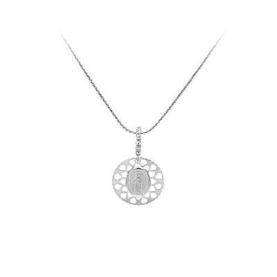 Anhänger Madonna Jungfrau Maria aus Weißgold