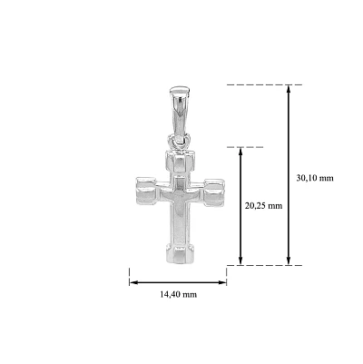 Kreuz aus Weißgold