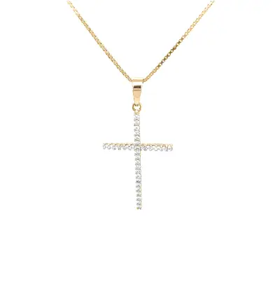 Goldenes Kreuz mit Zirkonen