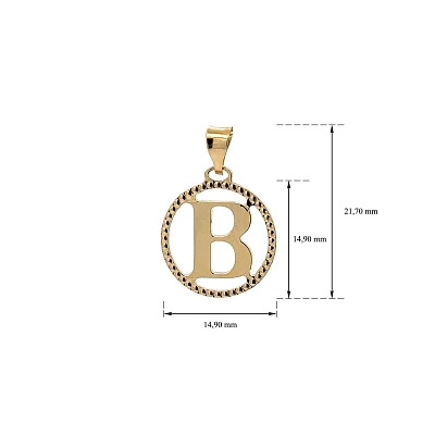 Gold-Anhänger Buchstabe B