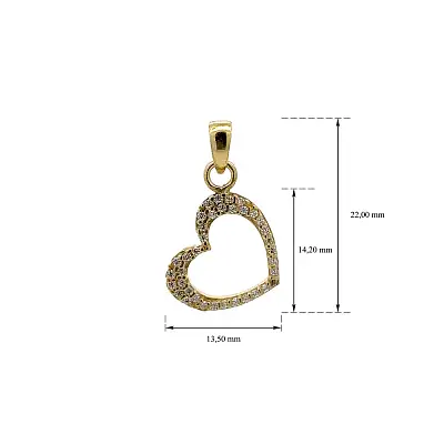 Gold-Anhänger Herz mit Zirkonen
